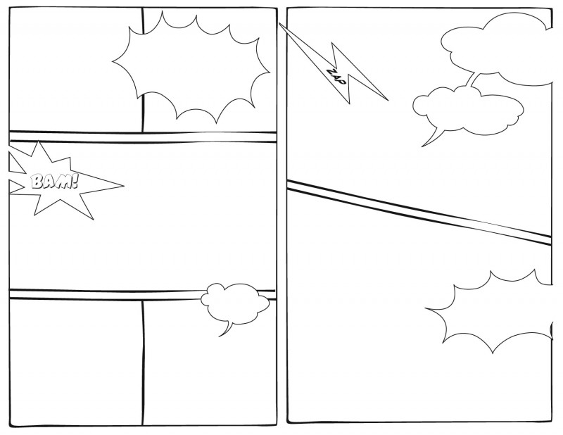 Printable Blank Comic Strip Template for Kids Unique 7 Best Images Of Printable Comic Book Layout Template