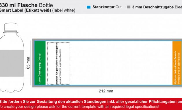 65 Label Template Awesome 330 Ml Mineralwasser Flasche Classic