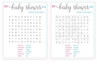 Baby Shower Bottle Labels Template New andaz Press Team Pink Team Blue Gender Reveal Baby Shower Collection Word Search Game Cards Activity 20 Pack