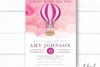 Baby Shower Water Bottle Labels Template New Baby Shower Invitation Up Up Away Baby Girl Baby Shower Invitation Digital or Printed Adventure Begins Hot Air Balloon Invite