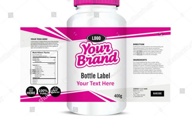 Product Label Design Templates Free New Color Pages Stock Vector Bottle Label Packageate Design