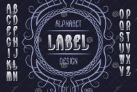 Z Label Template Awesome Vintage Label Template In Patterned Frame isolated Logo