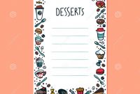 Blank Restaurant Menu Template New Desserts Menu Template Colorful Doodle Style Coffee Cups