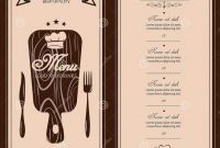 Free Printable Dinner Menu Template Unique Restaurant Menu Template Vector Menu Brochure for Cafe