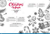New Years Eve Menu Template Awesome Christmas Menu Winter Restaurant and Cafe Sketch Template