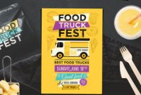School Lunch Menu Template New Food Truck Menu Poster Brochure Templates Creative Market