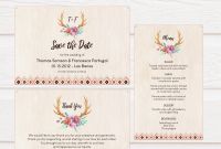 Wedding Menu Choice Template Awesome Rustic Floral Antler Wedding Invitation Suite Tvw189