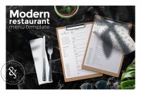 Word Document Menu Template New Modern Restaurant Menu Template