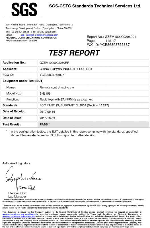 Acceptance Test Report Template Professional 86898755887 Remote Control Racing Car Test Report Gzem100900206001