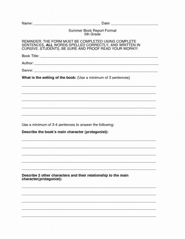 Acquittal Report Template New 6th Grade Book Report Outline Best Of 20 Best Book Report Templates