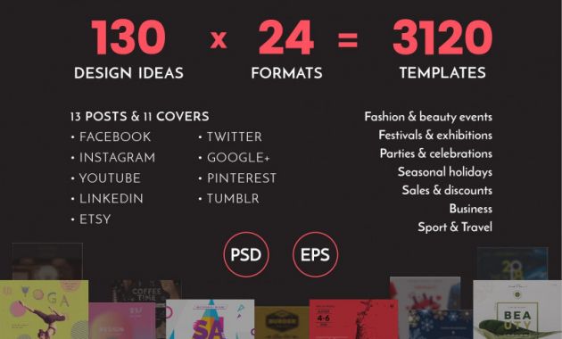 Adobe Photoshop Banner Templates New social Media Templates Bundle Picturesfontsfreevector Graphic