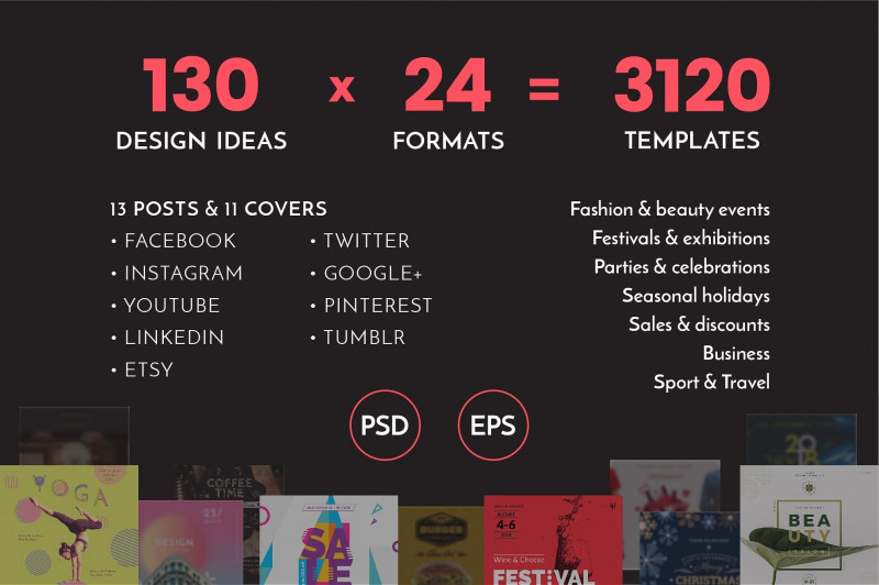 Adobe Photoshop Banner Templates New social Media Templates Bundle Picturesfontsfreevector Graphic