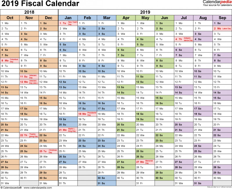 Annual Report Word Template New Fiscal Calendars 2019 as Free Printable Word Templates