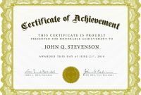Army Certificate Of Achievement Template Awesome 003 Template Ideas Certificate Of Achievement Word Stupendous Army