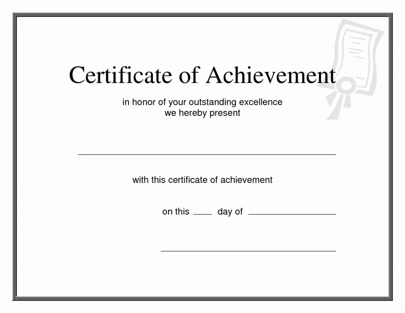 Army Certificate Of Achievement Template Unique Printable Certificate Of Achievement Pictimilitude