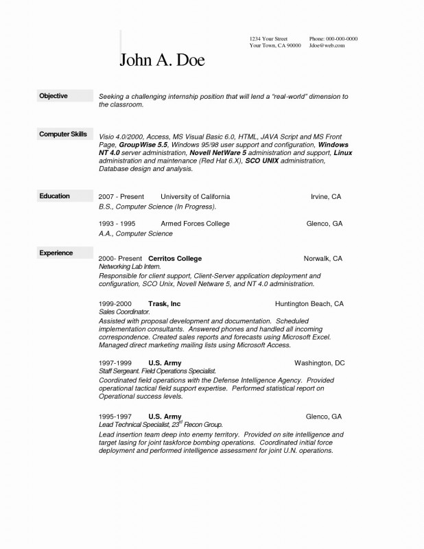 Army Certificate Of Completion Template New Resume Sample with Picture Valid Generic Flag Unique Resume Examples