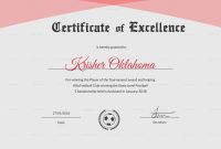 Award Of Excellence Certificate Template Awesome Football Certificate Templates Brochure Free Fantasy Champion