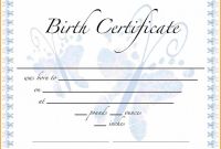 Birth Certificate Fake Template New 015 Template Ideas Design Birth Certificate Best Of Fake Uk Gallery