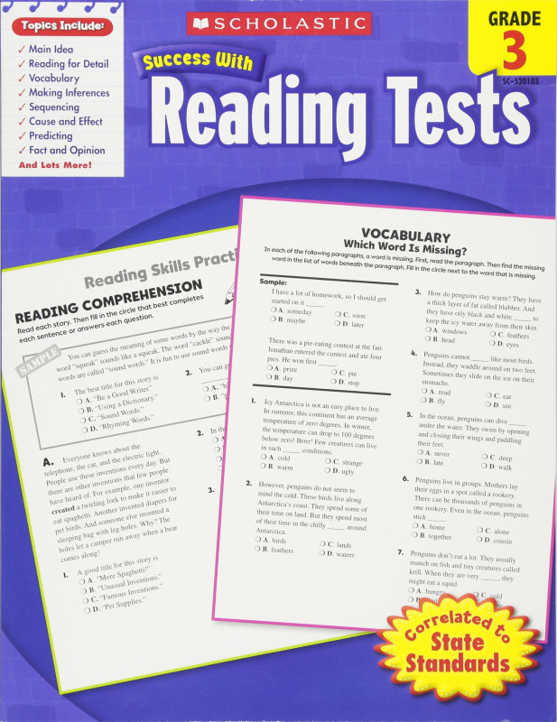 Book Report Template 3rd Grade Unique Amazon Com Scholastic Success with Reading Tests Grade 3