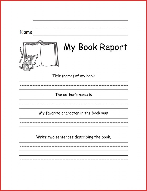 Book Report Template Grade 1 Awesome Lovely 2nd Grade Book Report Template Job Latter