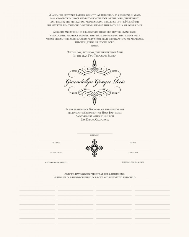 Christian Baptism Certificate Template Awesome Christening Certificate ...