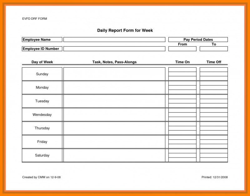 Daily Report Sheet Template Unique Employee Daily Work Schedule Template Excel Smorad