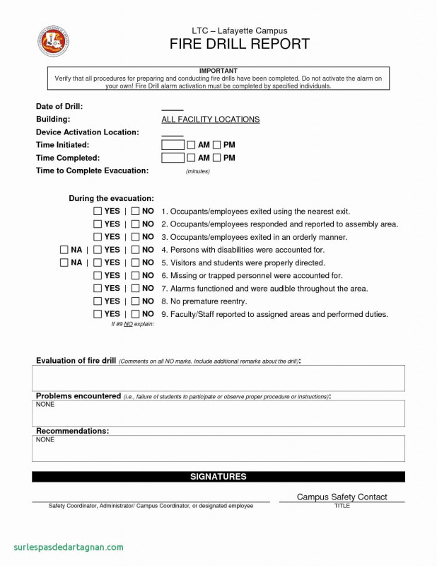 Emergency Drill Report Template Unique Emergency Mock Drill Report format Glendale Community