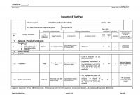 Engineering Inspection Report Template Unique Understanding About Inspection and Test Plan Itp Quality Test