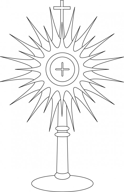 First Communion Banner Templates Unique Monstrance Coloring Page Google Search Line Drawings for