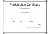 Free Templates for Certificates Of Participation New Certificate Of Participation Wording Leon Seattlebaby Co