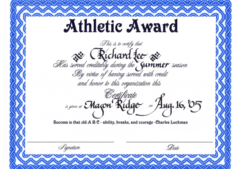Hayes Certificate Templates New Word Award Templates Basketball Certificate Free Document Template