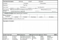 Incident Report form Template Qld Awesome Workplace Incident Report form Qld Template Injury Ontario Ohs