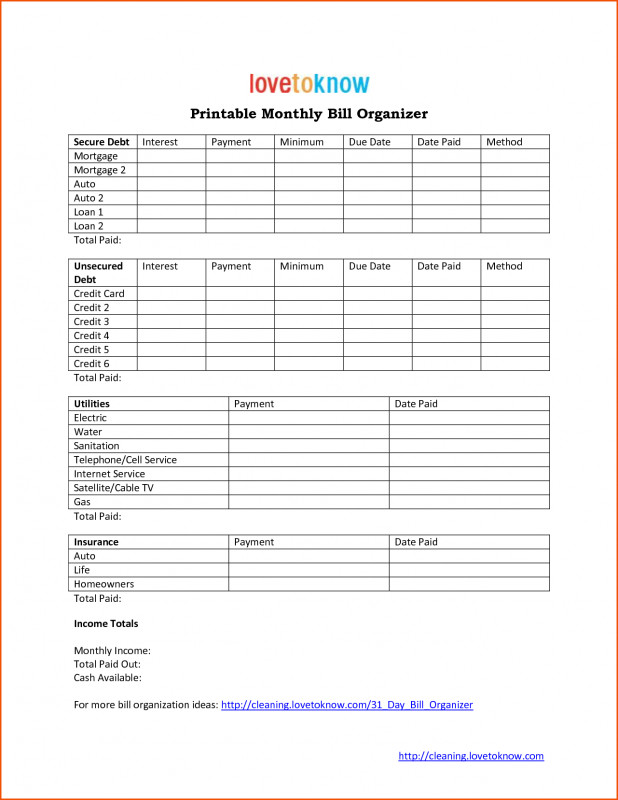 Monthly Expense Report Template Excel Professional Monthly Bill Template Free Report Templates Expenses organizer Excel