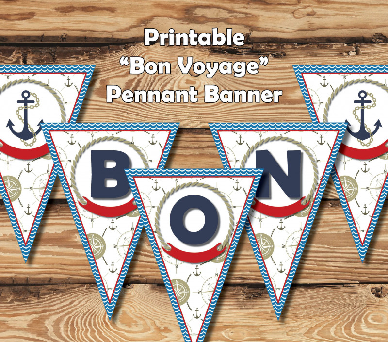 Nautical Banner Template New Bon Voyage Banner Printable Papak Cmi C org