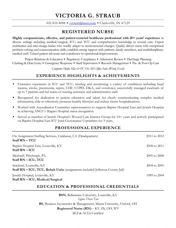 Nurse Report Template Awesome 25 New Rn Sample Resume 7k Free Example Resumes formats