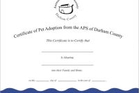 Pet Adoption Certificate Template Awesome Sample Adoption Certificate Template 18 Documents In Pdf Psd