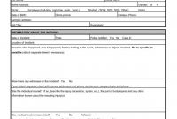 Police Incident Report Template Professional Financial Statements Template Pdf Of Police Report Template with