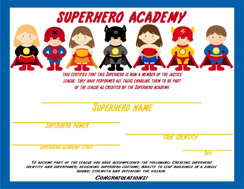 Preschool Graduation Certificate Template Free Awesome Free Printable Superhero Masks Ceiling the Backdrop Of the