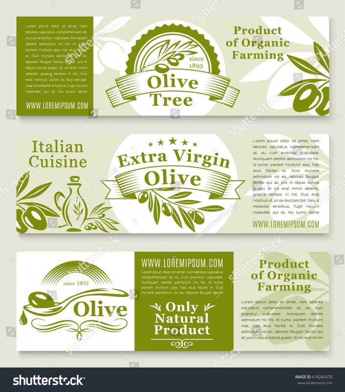 Product Banner Template Unique Olive Oil Product Banners Templates Fresh Stock Vector Royalty Free
