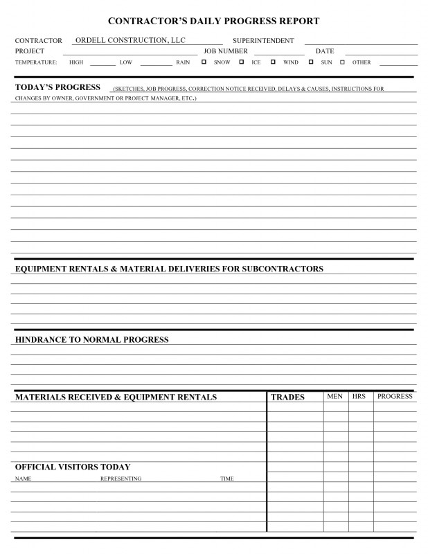 Progress Report Template for Construction Project New Preschool Daily Progress Report Template Save Template