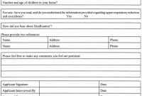 Rabies Vaccine Certificate Template Unique Dog Adoption Application Template Awesome Pre Adoption Application