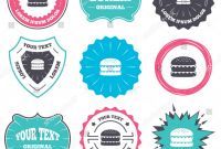 Sandwich Book Report Template Awesome Label Badge Templates Hamburger Icon Burger Stock Illustration