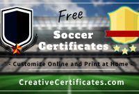 Soccer Certificate Templates for Word Unique soccer Award Certificate Templates Gallery Free Certificates for All