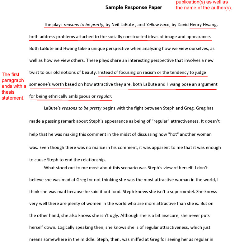 Speech and Language Report Template New How to Write A Response Paper