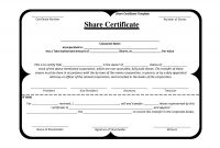 Stock Certificate Template Word Unique Stock Certificate Template Best Collection for Share Free