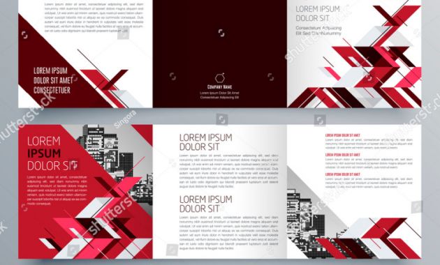3 Fold Brochure Template Free New Brochure Design Brochure Template Creative Trifold Stock Vector