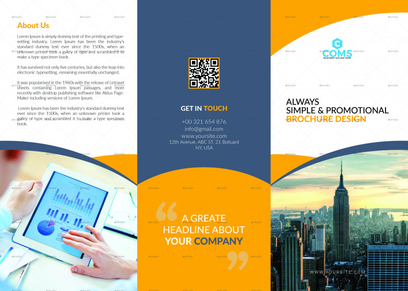 8.5 X11 Brochure Template New 76 Premium Free Business Brochure Templates Psd to Download