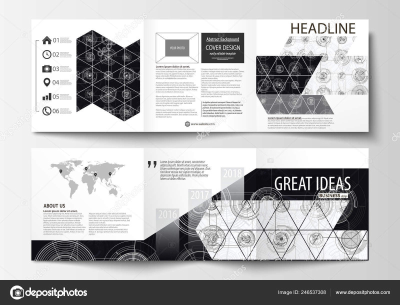 Adobe Illustrator Brochure Templates Free Download Awesome Business Templates for Square Tri Fold Brochures Leaflet Cover