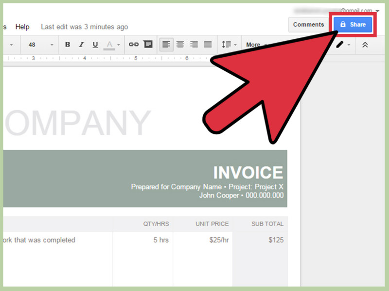 Brochure Template Google Drive Awesome How to Make An Invoice In Google Docs 8 Steps with Pictures