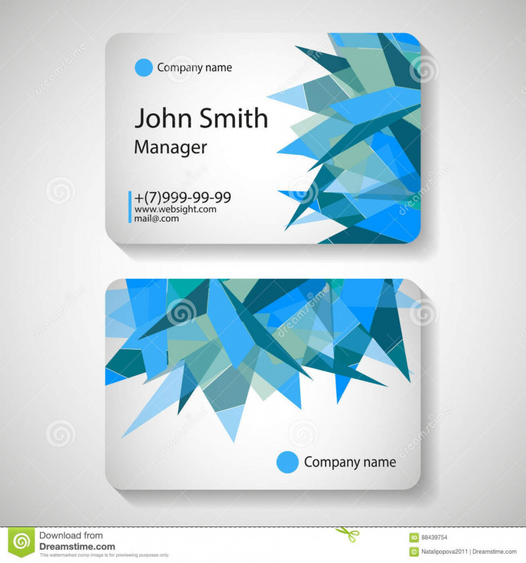 Fedex Brochure Template Awesome 017 Template Ideas Office Business Card Vector Illustration Blue